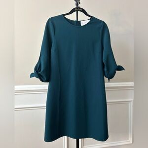 💎 Charles Henry 💎 Dark Green dress w/ knot detail at the sleeve || Size Small